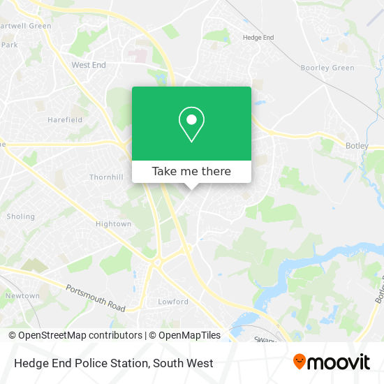 Hedge End Police Station map