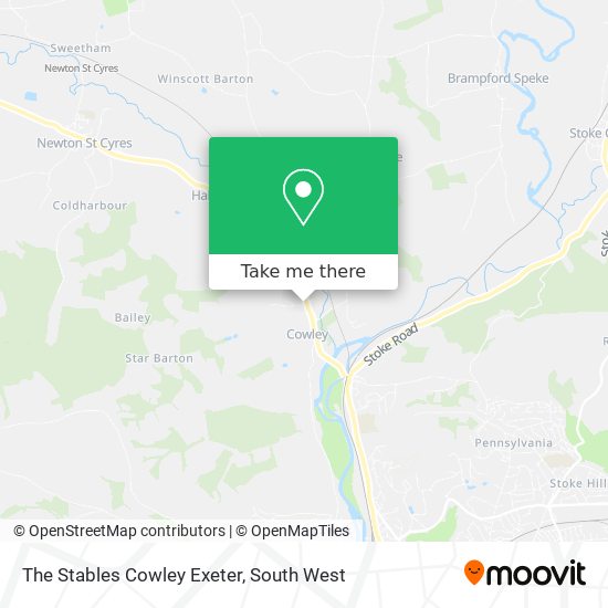 The Stables Cowley Exeter map