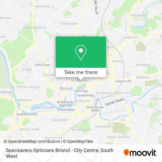 Specsavers Opticians Bristol - City Centre map