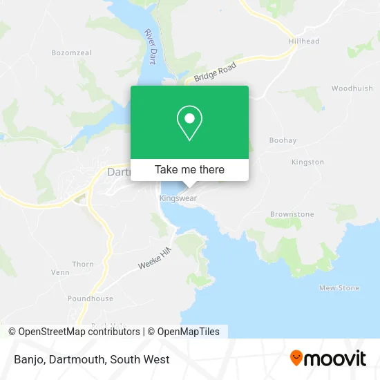Banjo, Dartmouth map