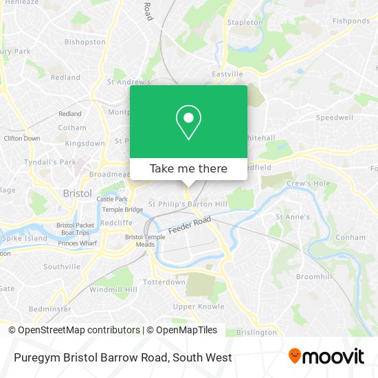 Puregym Bristol Barrow Road map