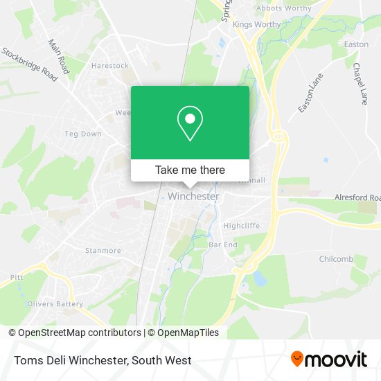 Toms Deli Winchester map