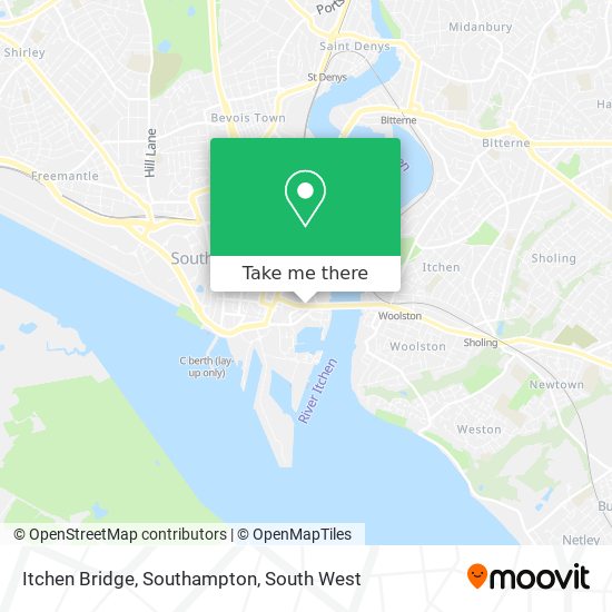 Itchen Bridge, Southampton map