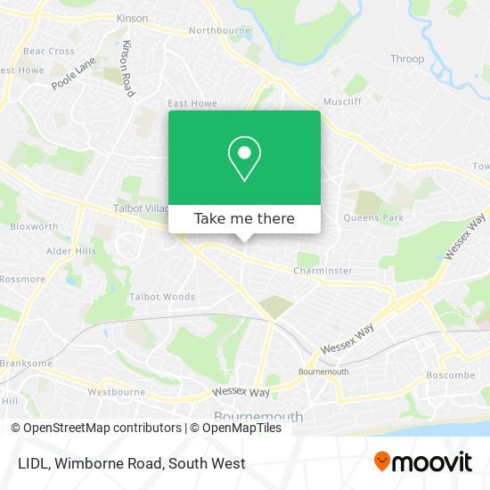 LIDL, Wimborne Road map