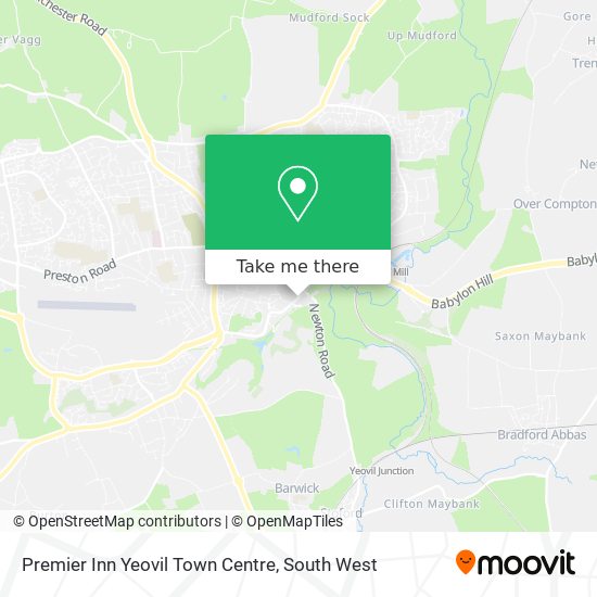 Premier Inn Yeovil Town Centre map