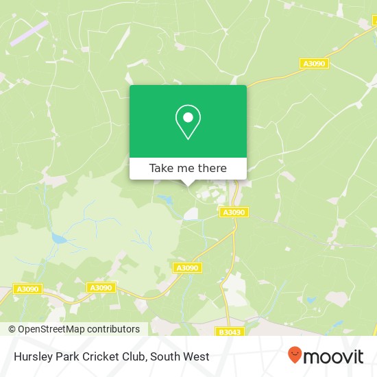 Hursley Park Cricket Club, Hursley Park Road Hursley Winchester SO21 2 map