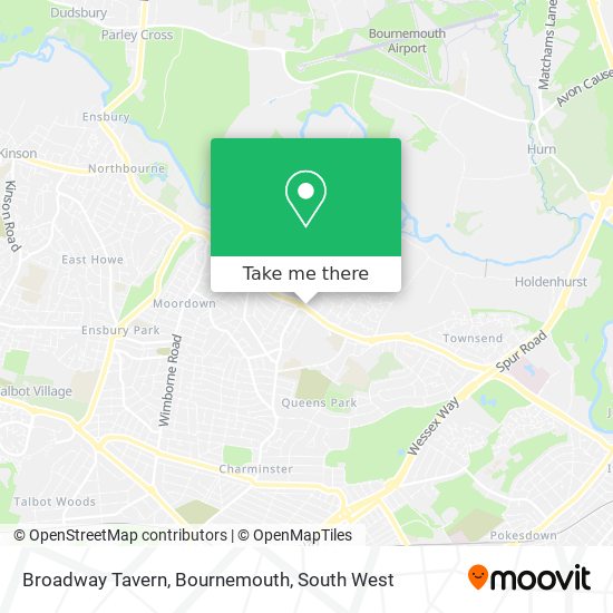 Broadway Tavern, Bournemouth map