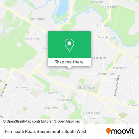 Fernheath Road, Bournemouth map