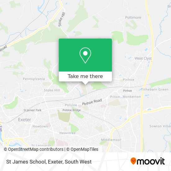 St James School, Exeter map