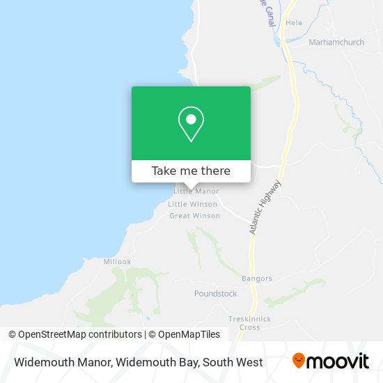 Widemouth Manor, Widemouth Bay map