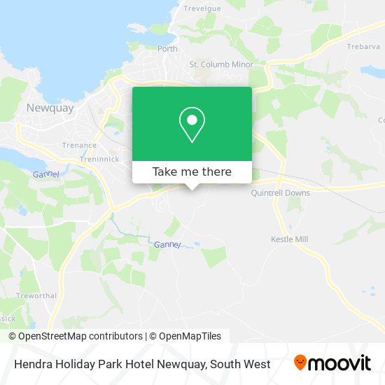 Hendra Holiday Park Hotel Newquay map