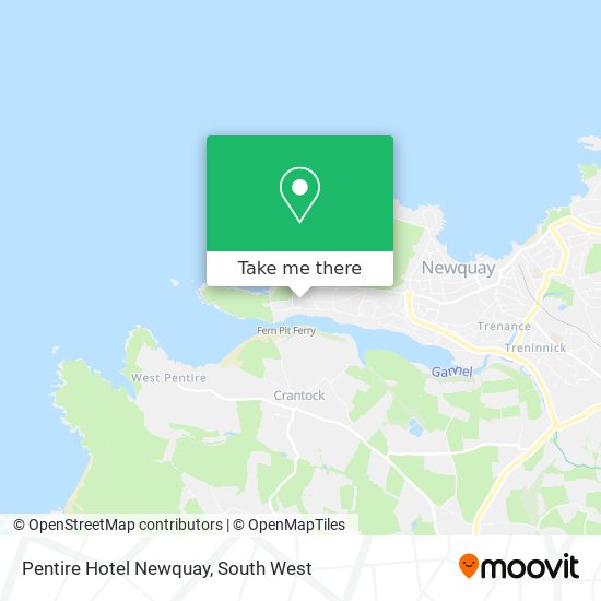 Pentire Hotel Newquay map