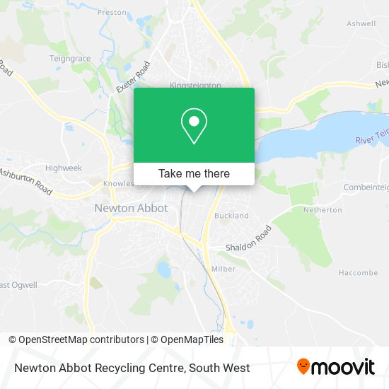 Newton Abbot Recycling Centre map