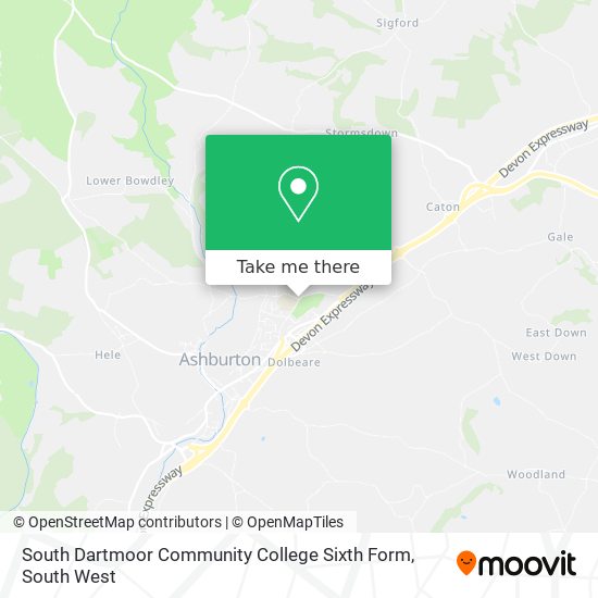 South Dartmoor Community College Sixth Form map