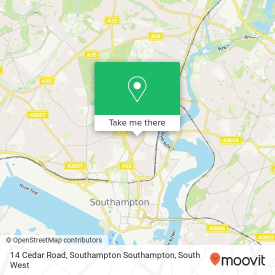 14 Cedar Road, Southampton Southampton map