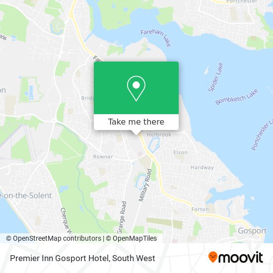 Premier Inn Gosport Hotel map