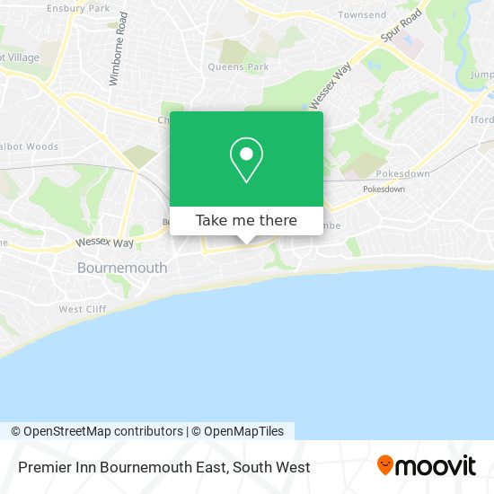 Premier Inn Bournemouth East map