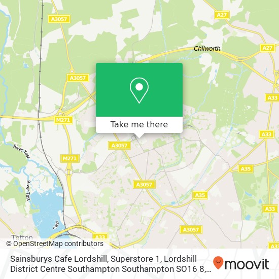 Sainsburys Cafe Lordshill, Superstore 1, Lordshill District Centre Southampton Southampton SO16 8 map