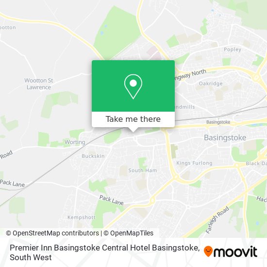 Premier Inn Basingstoke Central Hotel Basingstoke map