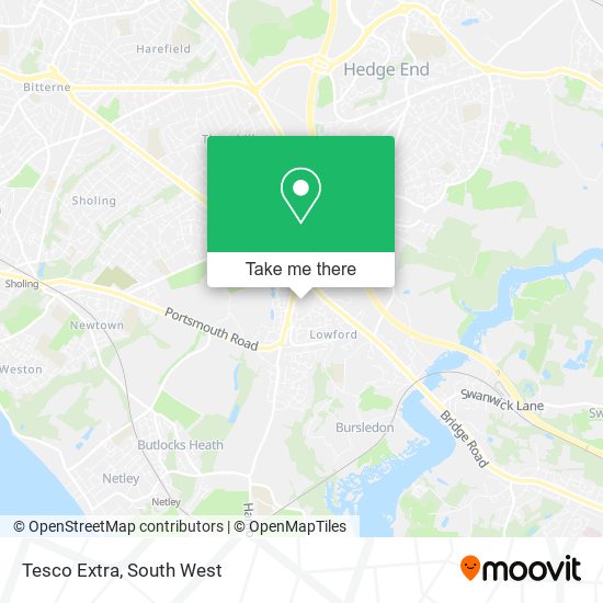 How to get to Tesco Extra in Eastleigh by Bus, Train or Ferry?