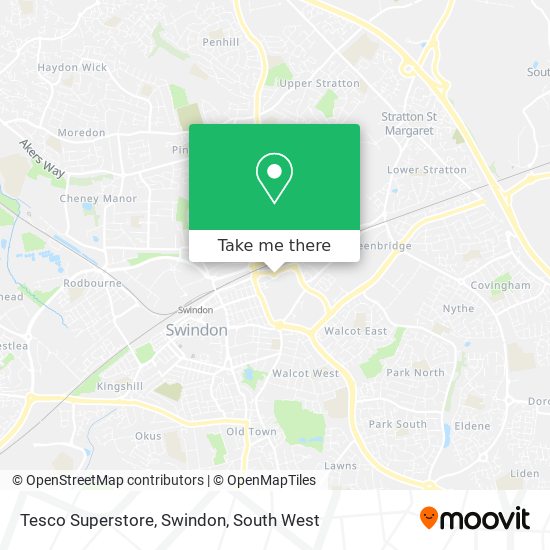 Tesco Superstore, Swindon map