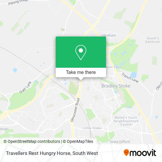 Travellers Rest Hungry Horse map