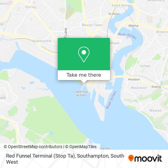 Red Funnel Terminal (Stop Ta), Southampton map