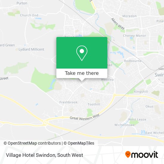 Village Hotel Swindon map