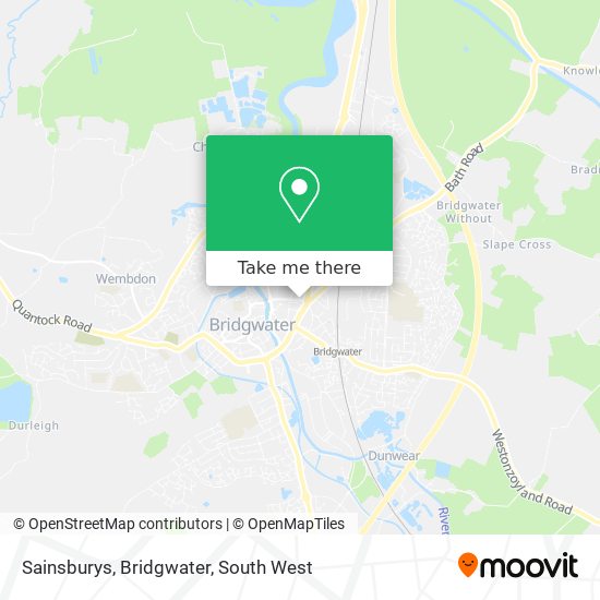 Sainsburys, Bridgwater map