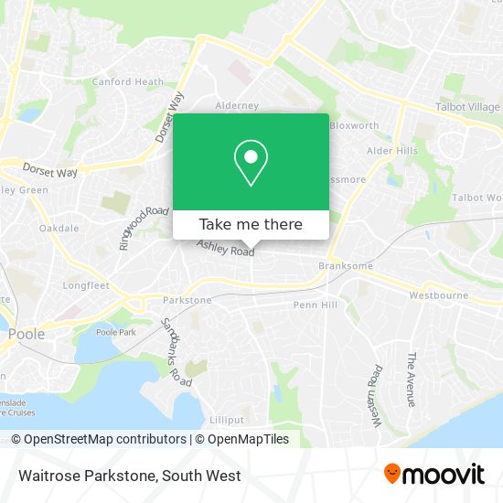 Waitrose Parkstone map