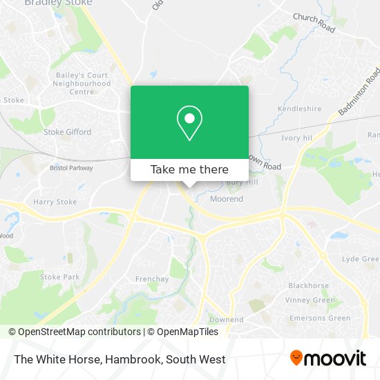 The White Horse, Hambrook map