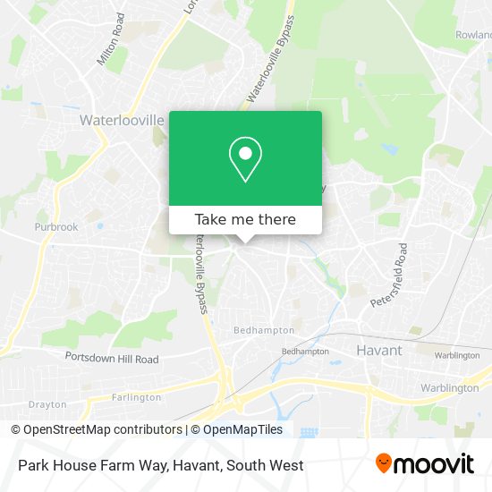 Park House Farm Way, Havant map