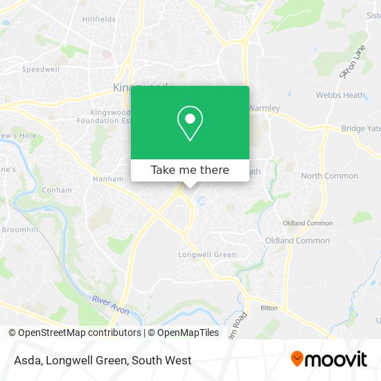 Asda, Longwell Green map