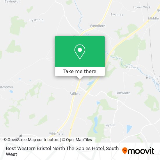 Best Western Bristol North The Gables Hotel map