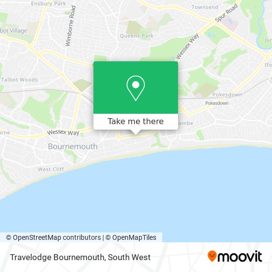 Travelodge Bournemouth map