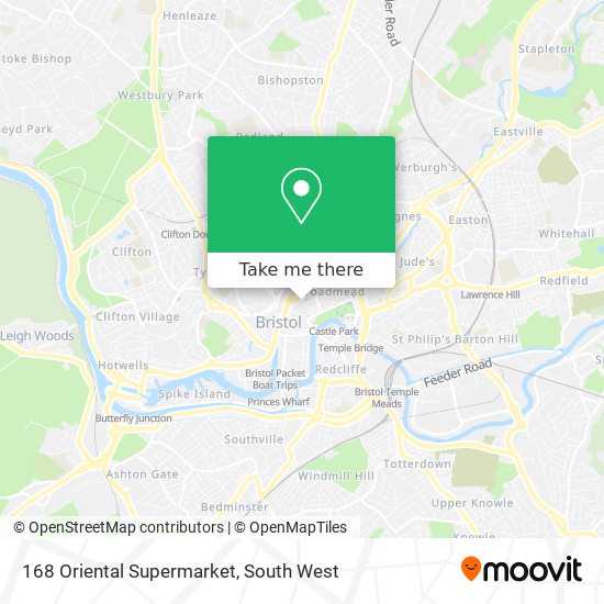 168 Oriental Supermarket map