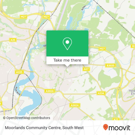 Moorlands Community Centre map