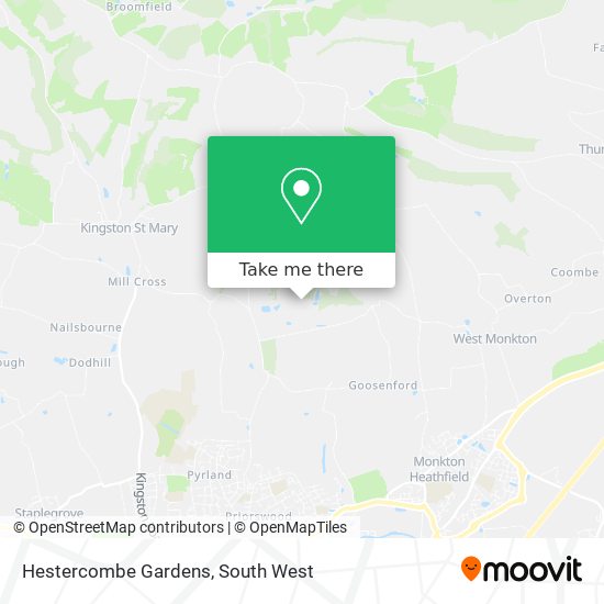 Hestercombe Gardens map