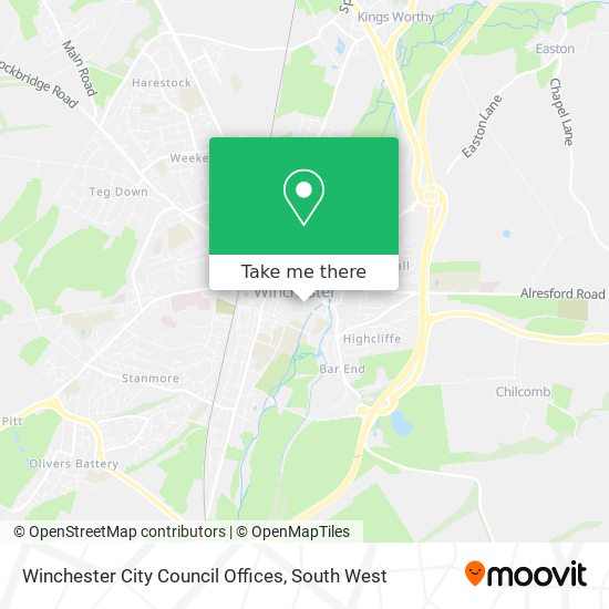 Winchester City Council Offices map