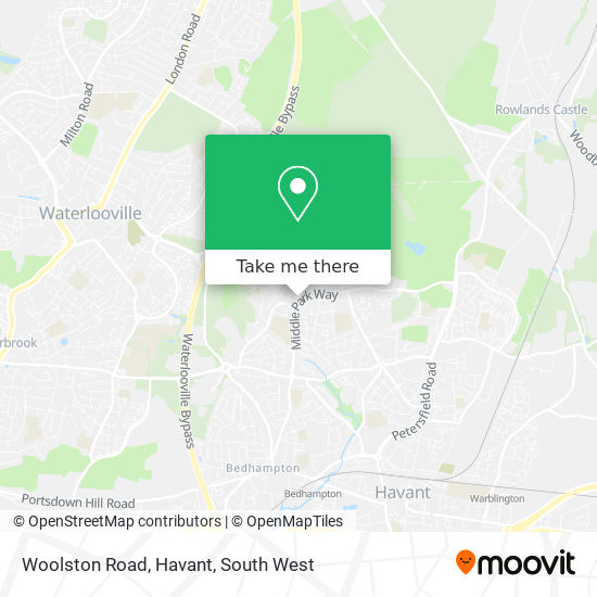 Woolston Road, Havant map