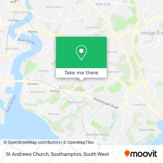 St Andrews Church, Southampton map