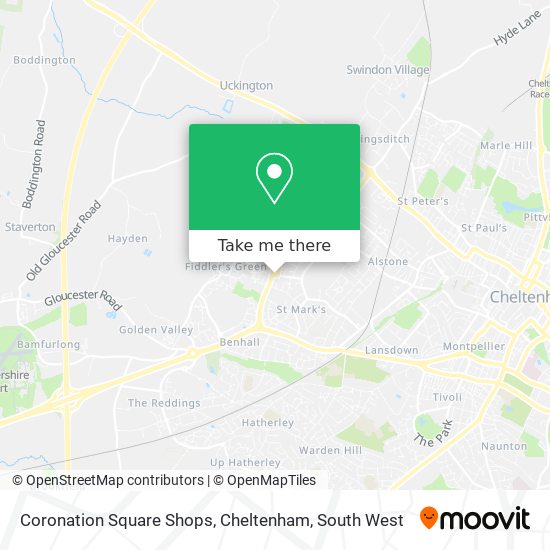 Coronation Square Shops, Cheltenham map