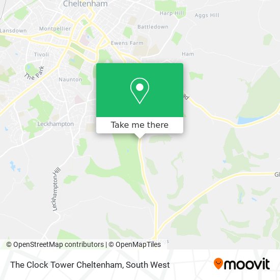 The Clock Tower Cheltenham map