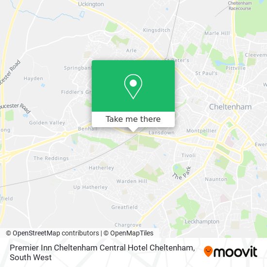 Premier Inn Cheltenham Central Hotel Cheltenham map