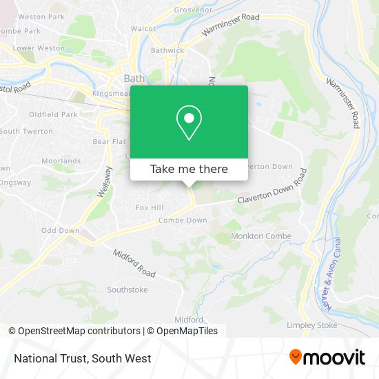 National Trust Map South West How To Get To National Trust In Bath And North East Somerset By Bus Or  Train?