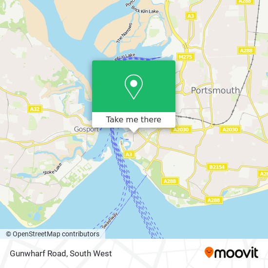 Gunwharf Road map