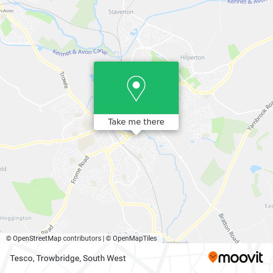Tesco, Trowbridge map