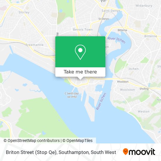 Briton Street (Stop Qe), Southampton map