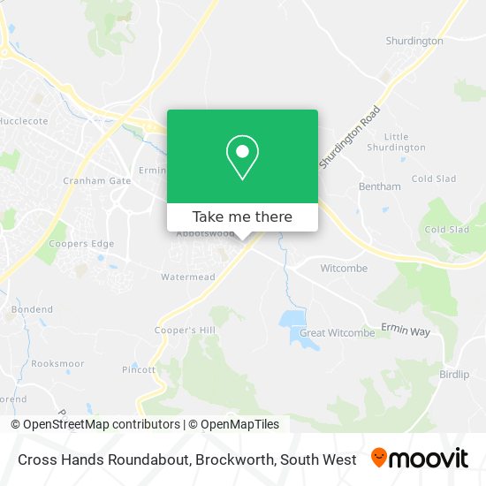 Cross Hands Roundabout, Brockworth map