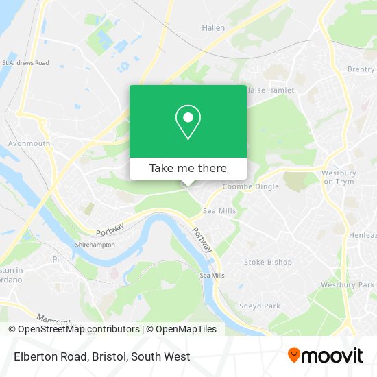 Elberton Road, Bristol map